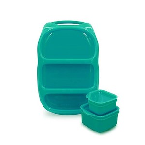 Goodbyn Lunchboxes: Goodbyn Bynto (with Dipper Set) - Neon Aqua