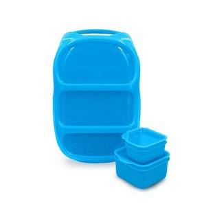 Goodbyn Lunchboxes: Goodbyn Bynto (with Dipper Set) - Neon Blue
