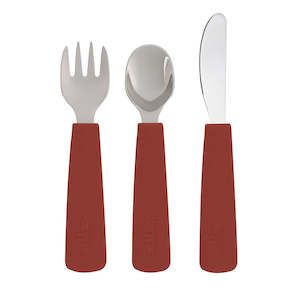 We Might Be Tiny - Toddler Feedie Cutlery Set - Rust