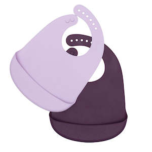 Wmbt Bibs: We Might Be Tiny - Catchie Bib - Plum + Lilac