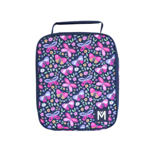 Large Lunch Bags: MontiiCo Insulated Lunch Bag - Butterflies