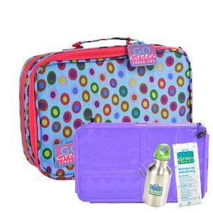 Go Green Lunch Box Sets: Go Green Lunch Box Set - Confetti (with Purple Food Box)