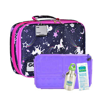 Go Green Lunch Box Sets: Go Green Lunch Box Set - Magical Sky (with Purple Food Box)
