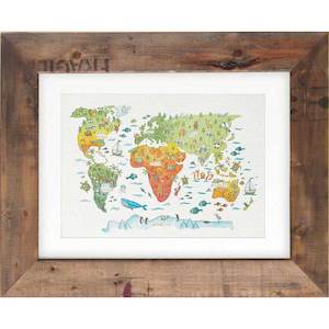 Art Print A3 - Kids World Map #AP-A3-131