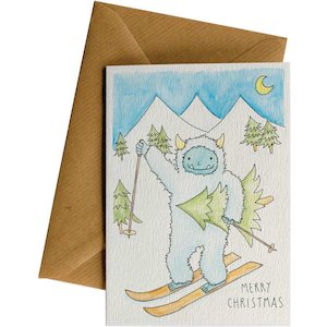 Featured On Home Page: Skiing Yeti #C143