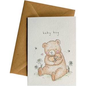 Ws Greeting Cards: Baby Boy Bear #WS-196
