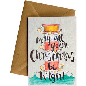 Ws Greeting Cards: Wight Christmas Lighthouse #WS-W038
