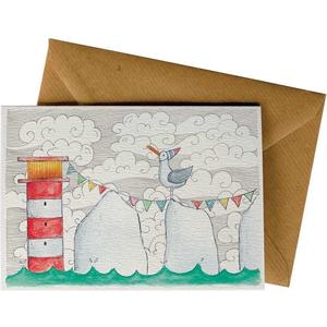 Ws Greeting Cards: Sea Gull Happy Needles #WS-021