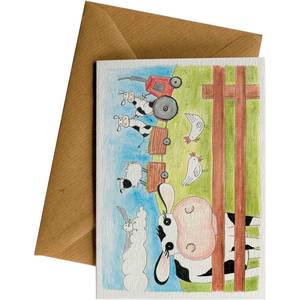 Ws Greeting Cards: Cow Farm #WS-190