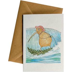 Ws Greeting Cards: Kiwi Surfer #WS-186