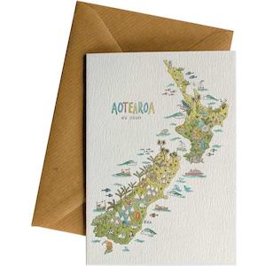 Ws Aotearoa Nz: NZ Nature Map #WS-147