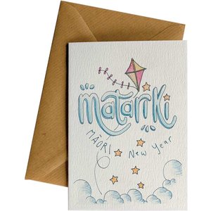 Created Greeting Cards Aotearoa Nz: Matariki Kite #138