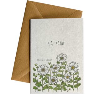 Created Greeting Cards Aotearoa Nz: Kia Kaha Lily #144