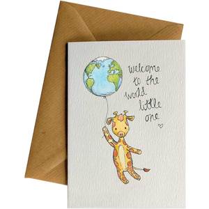 Created Greeting Cards Baby: Welcome Giraffe #026