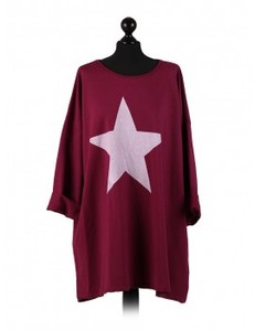 Made In Italy Zabra Star Top Red