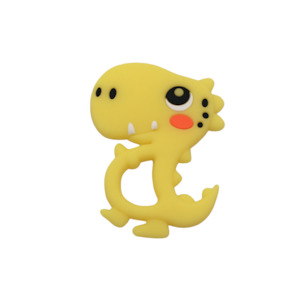 Samples: Silicone Dino Teether - Yellow
