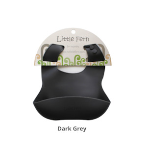NEW Style Silicone Baby Bibs - Charcoal
