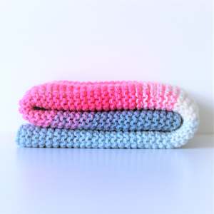 Knitted Baby Blanket - Pink Bliss