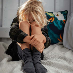 Email Sign Up: Merino Wool Crew Socks | CHILD | Coal