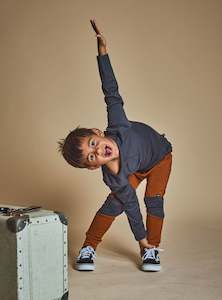 Baby: PATCH LEGGINGS- Rust Elements