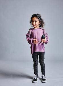 EDEN FRILL TOP - Mauve