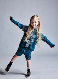 Girls: ELYSE HOODED SWEATSHIRT - Jade