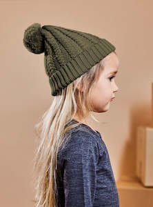 Sale: Thick As Thieves Beanie, Pesto 1-2 years