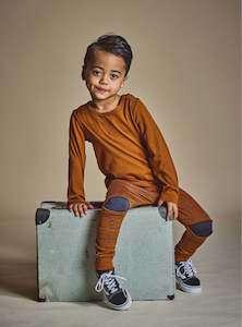 Leggings: SLASHER LEGGINGS- Rust Check