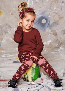 Wyatt Longsleeve Top, Currant