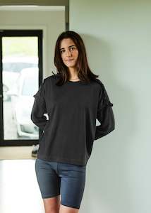 WOMEN'S EDEN FRILL TOP - Iron Marle