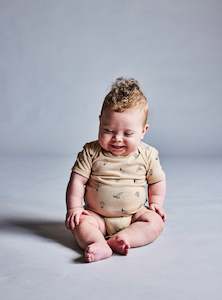 EZRA BODYSUIT - Wheat Marle Fruit'n'Veg SAMPLE