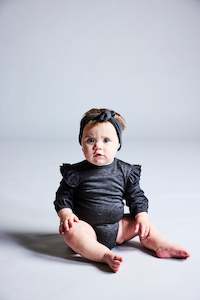 Best Selling Baby Bodysuits: LUNA BODYSUIT - Iron Marle SAMPLE