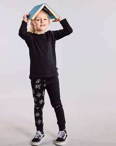 Wyatt Long Sleeve Top - 100% Merino Wool, Black