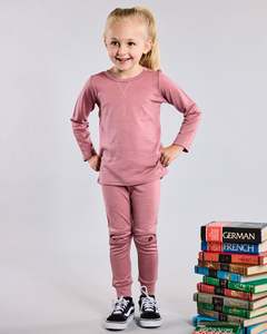 Wyatt Long Sleeve Top - 100% Merino Wool, Rose