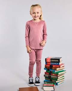 Slasher Leggings - 100% Merino Wool, Rose
