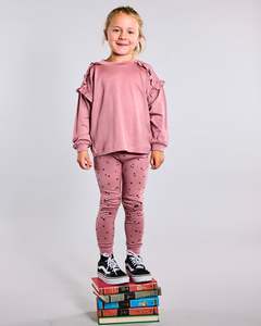Eden Frill Top - 100% Merino Wool, Rose