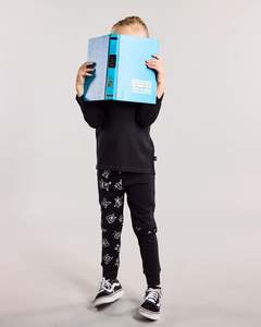 Slasher Leggings - 100% Merino Wool, Black Monsters