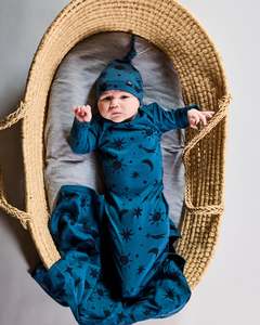 Lfoh Winter 25 Baby: Newcomer Baby Gown - 100% Merino Wool - Orion Galaxy