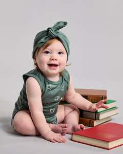 Hadley Bodysuit - 100% Merino Wool - Fern Flock
