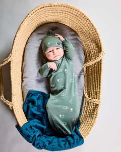 Beanie & Bootie Set - 100% Merino Wool - Fern Flock