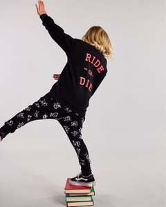 Lfoh Winter 25 Boys: RIDE OR DIE Sweatshirt - 100% Merino Wool - Red