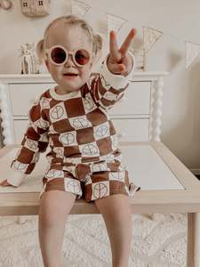 Clearance Stock: 2pc Crew and Shorts Set - Peace