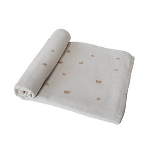 Baby Bedding: Mushie Swaddle - Rainbow