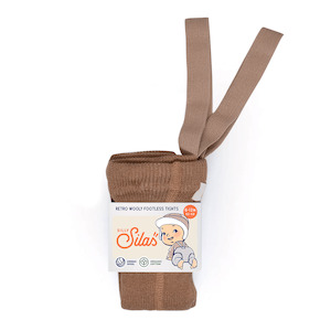Silly Silas: Silly Silas Footless Wooly Tights - Cappuccino Brown