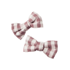 Nature Baby: Nature Baby Bow Hair Clips 2 Pack -Twilight Check