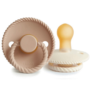 Frigg: Frigg Pacifier Rope - Latex - Cream/Croissant