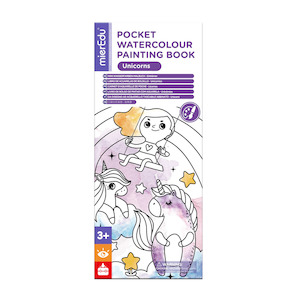 Gifts For Older Kids: Pocket Water Colour Painting Book - Unicorns