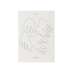 Greeting Cards Gift Wrap: Wrap Card - Love Birds