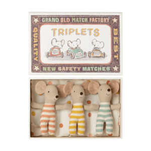 Baby Toys: Maileg Baby Mice Triplets in Box