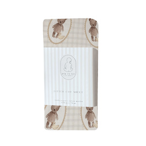 Baby Bedding: Pop Ya Tot Fitted Cot Sheet - Ted & Duck